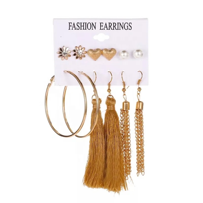 Hot Jewellery Boho Statement Earring Thread Tassel Silk Thread Earring For Women