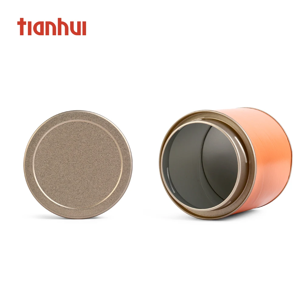 Empty Paper Cardboard Airtight Container Packaging Recyclable Paper Tube with Lid for Tea Packaging