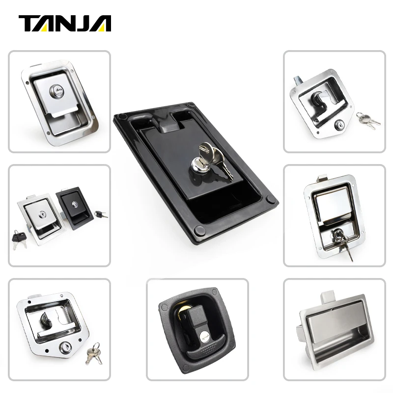 Whole Toolbox Locks Zinc Alloy Paddle Handle Latch for Engineering Vehicles Marine Door Lock Refrigerator Flush Recessed Lock
