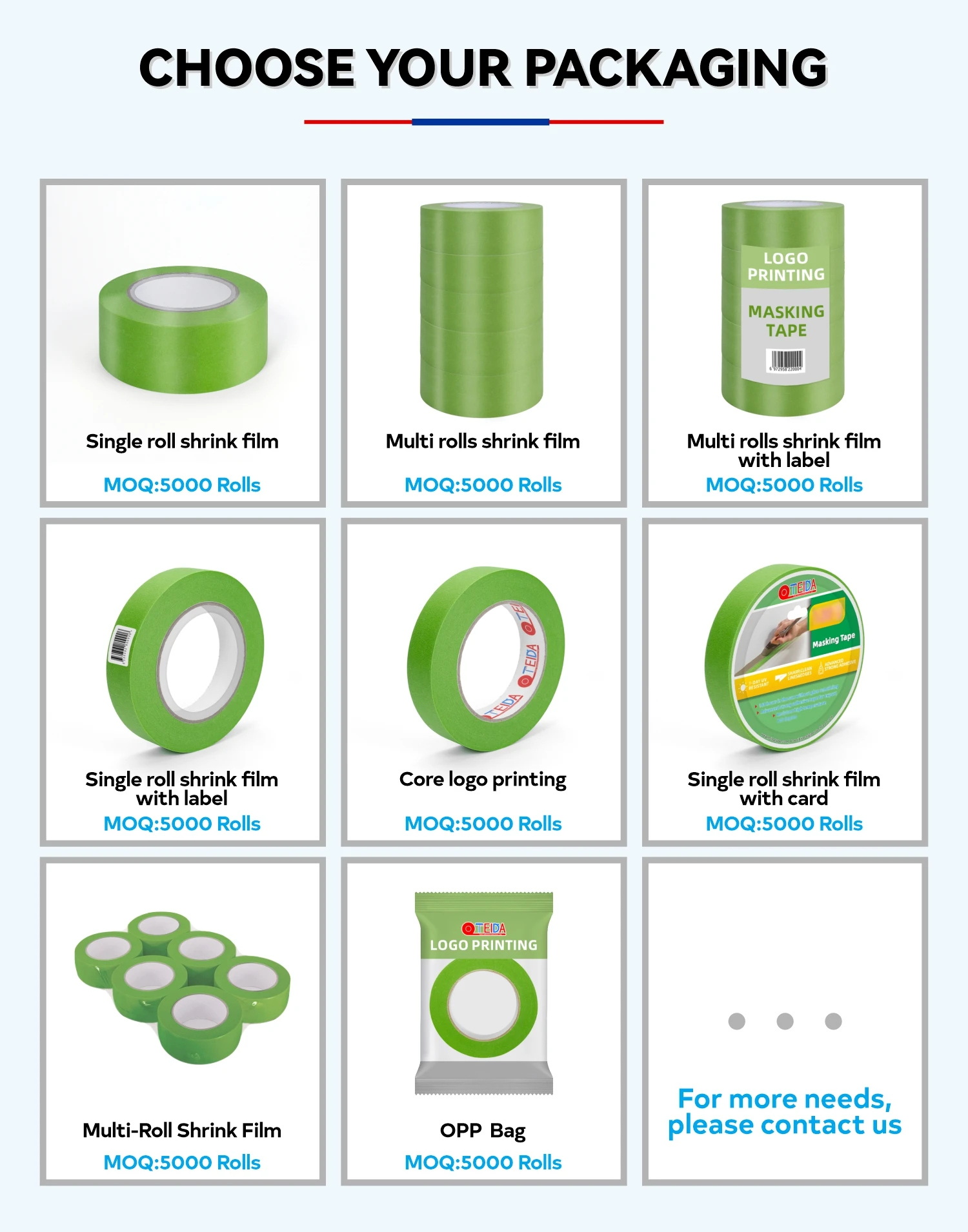 Resistant Waterproof Masking Tape Adhesive Printing Masking Washi Tape
