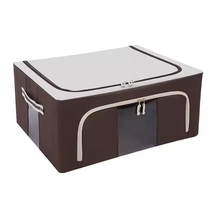2024 66L Folding Steel Frame Eco-friendly Modern Styish Multifunction Customizable Clothing Storage Box Big Capacity 600D details