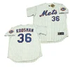 Wholesale Men's New York 33 MATT HARVEY 36 JERRY KOOSMAN 41 TOM SEAVER 42  ROGER McDOWELL 57 JOHAN SANTANA Baseball Jersey Stitched S-5XL From  m.