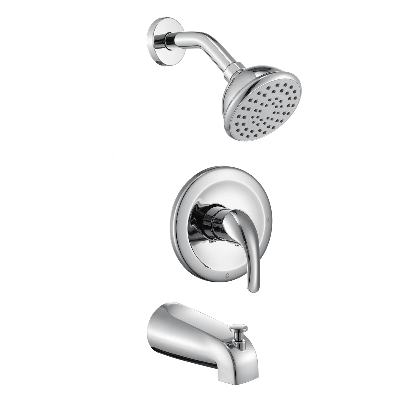 Aquacubic Brass Wall Mounted Concealed Bathroom Shower Faucet Trim Kits