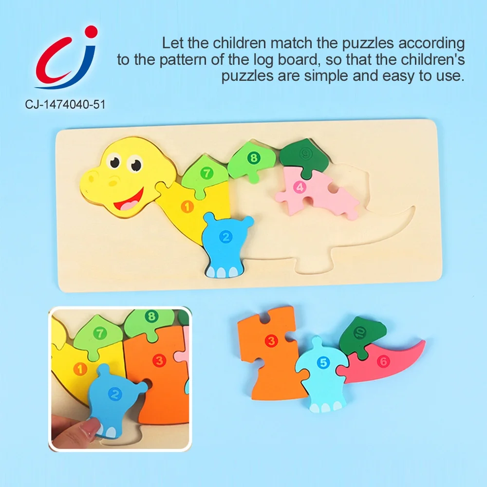 New Designs Children Wood 3D Jigsaw Puzzle Game Kids Montessori Educational Wooden Toys