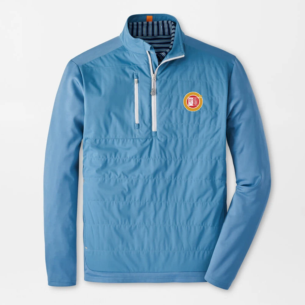 Men's Hoodies High Quality Sport Quarter 1/4 Zip Neck Golf Pullovers Custom Printing Zip Collar