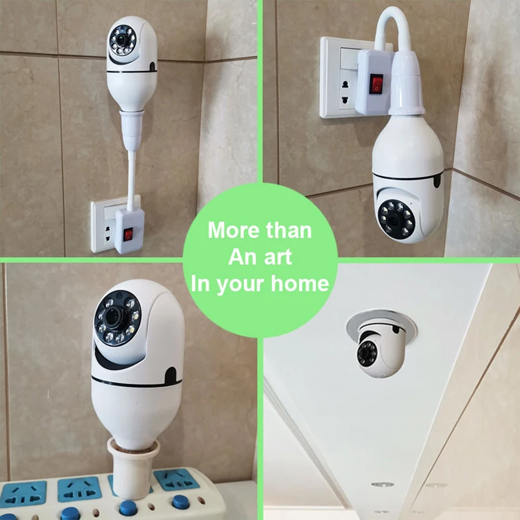Auto Tracking 1080P Mini Cloud Clear Smart Camera Bulb Wifi CCTV Socket Camera E27 Holder Wireless Security Surveillance  Camera