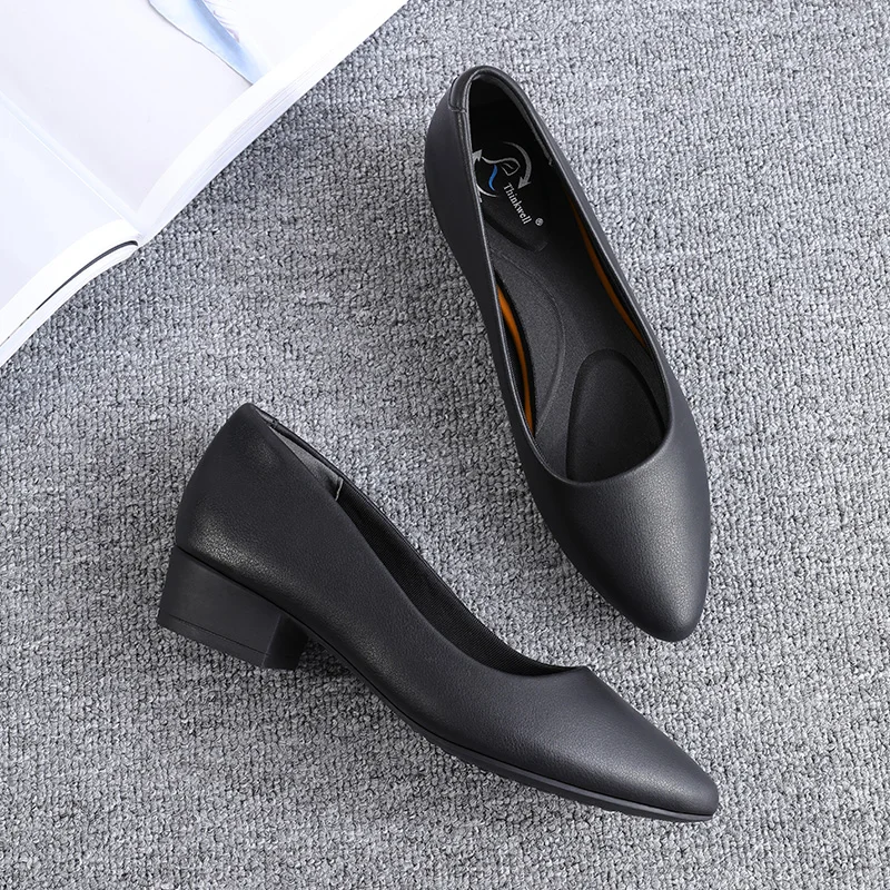 Light Sponge Lining Low Heel Flat Anti-Slipping Office Shoes