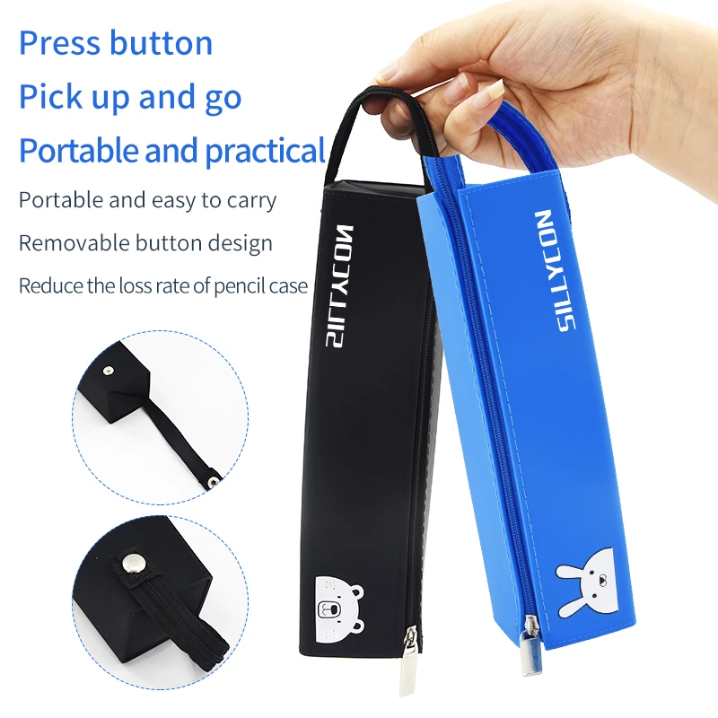 Индивидуальный мягкий силиконовый школьный пенал для