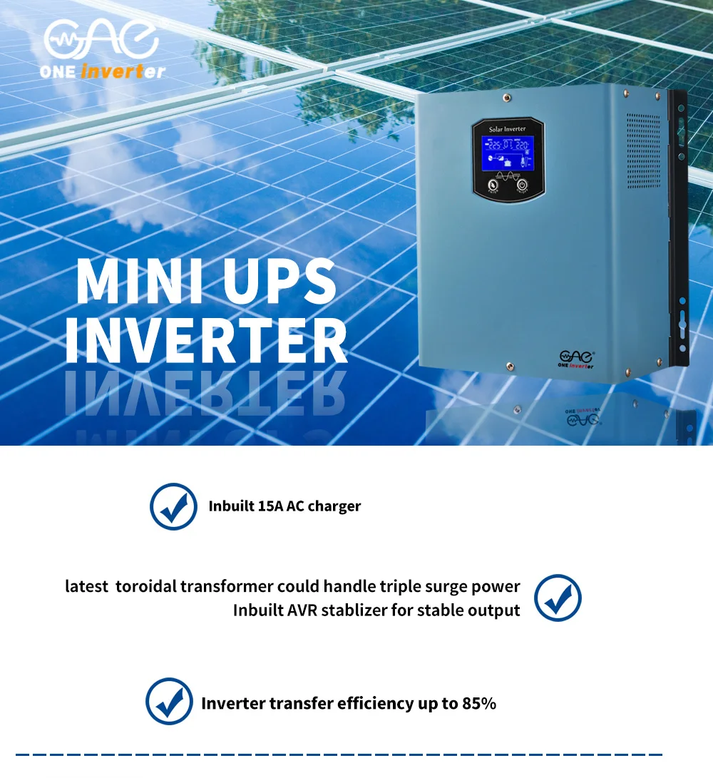 1200w DC to AC Solar Power Inverter with Charger - Single Phase