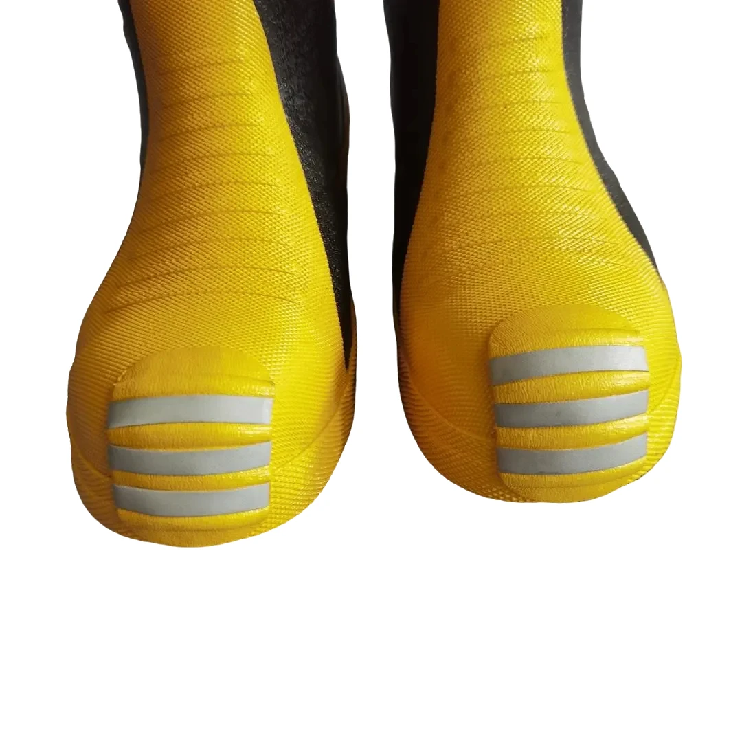 EN15090 Top-Quality Steel Toe&Sole Fire-Resistance Rubber Boots with  Reflective Strip&Breathable Lining for Firefighting Rescue