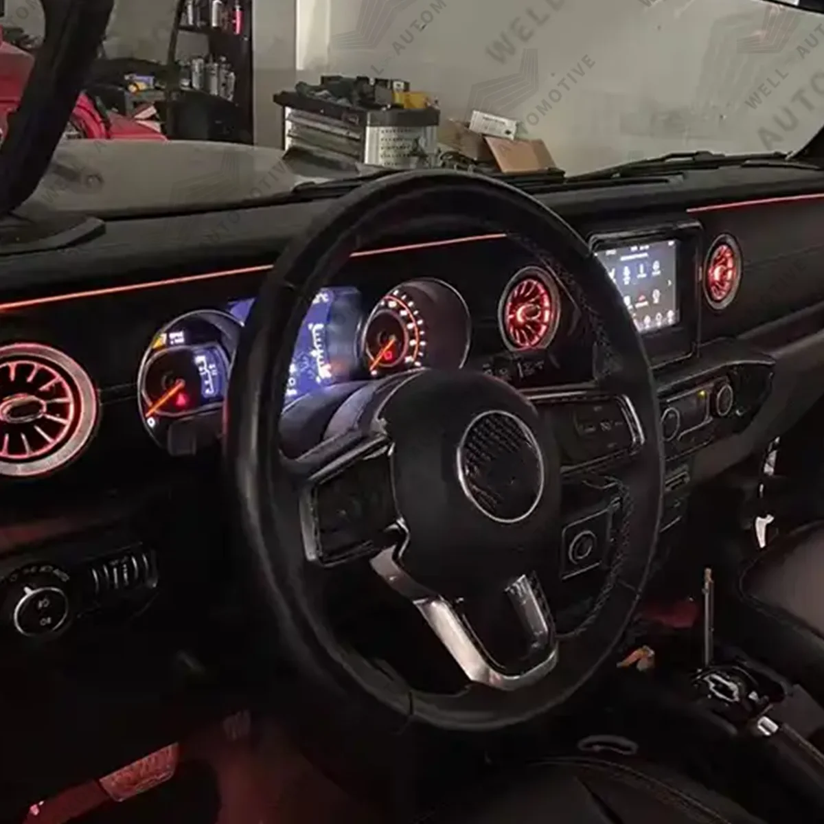 For Wrangler Jl Ambient Light Aymphony Chasing 18 In 1 Optic Fiber