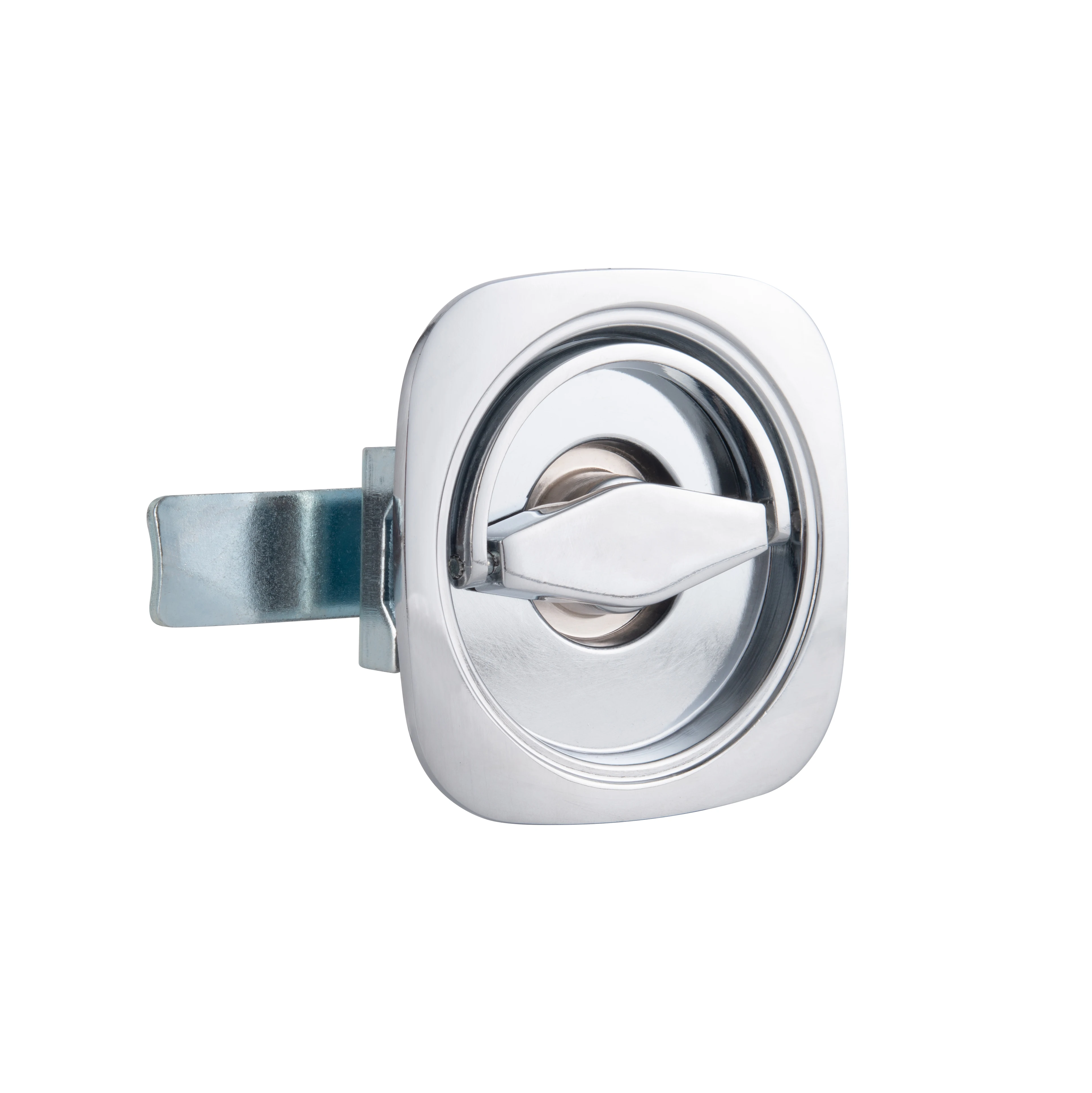 Polished Stainless Steel T-Bar Panel Lock with Key Durable Zinc Alloy Door Fire Cabinet and Door Paddle Lock