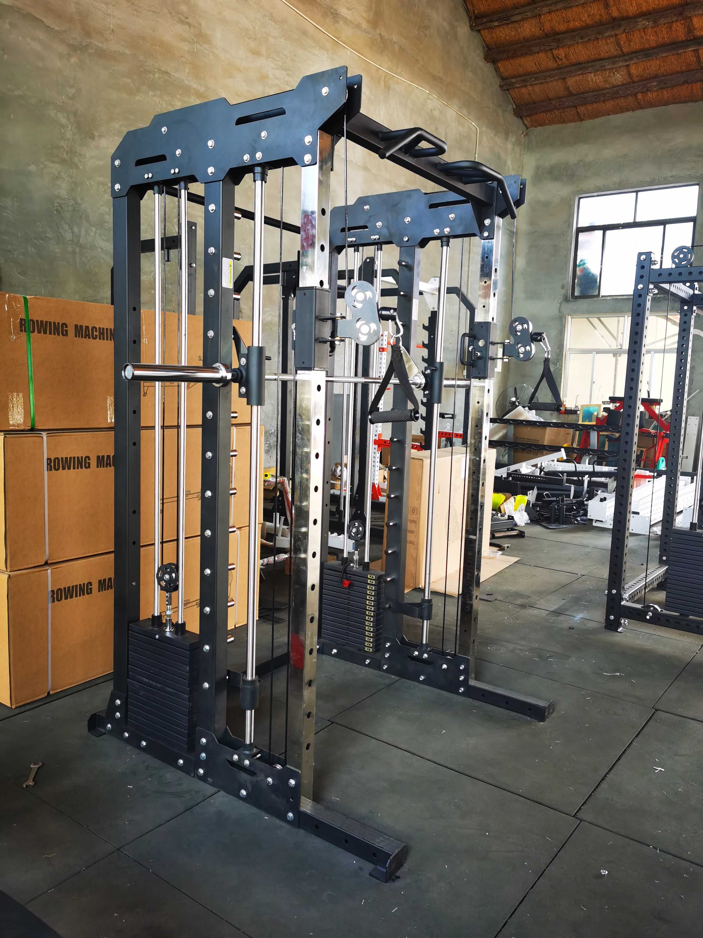 Crossmax Smith Power Rack Multi Function Smith Machine with Weight Stack