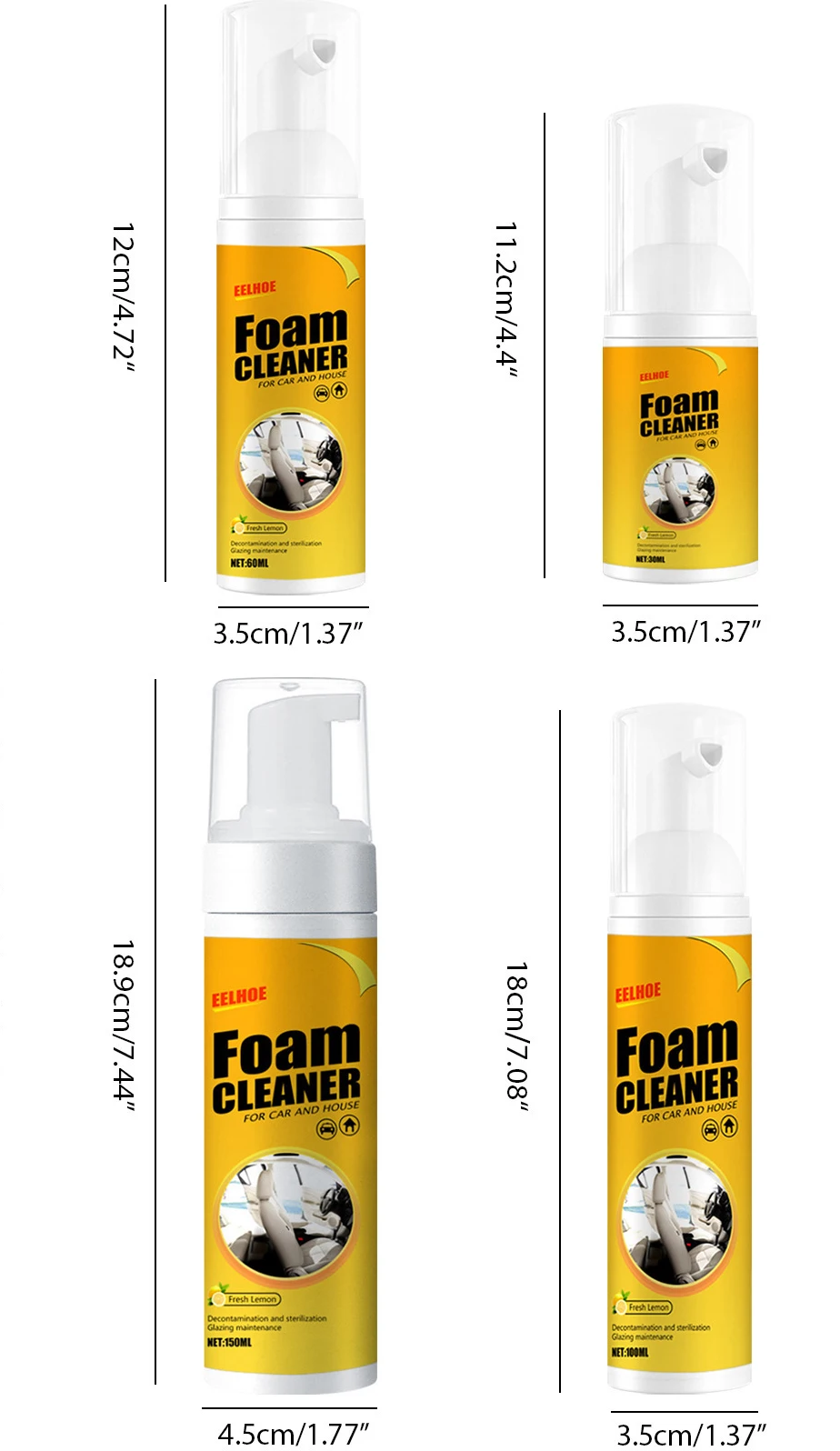 Factory Wholesale Multifunctional Car Interior Care Wash Foam Leather