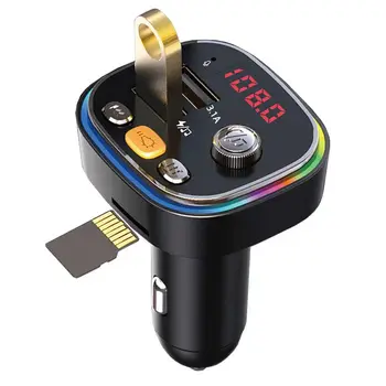Dual Usb 3.1A i-Bluetooth Charger Player Handsfree Kit Adapter Fast Charging Bt Fm Transmitter New Post Car Charger Mp3 Player