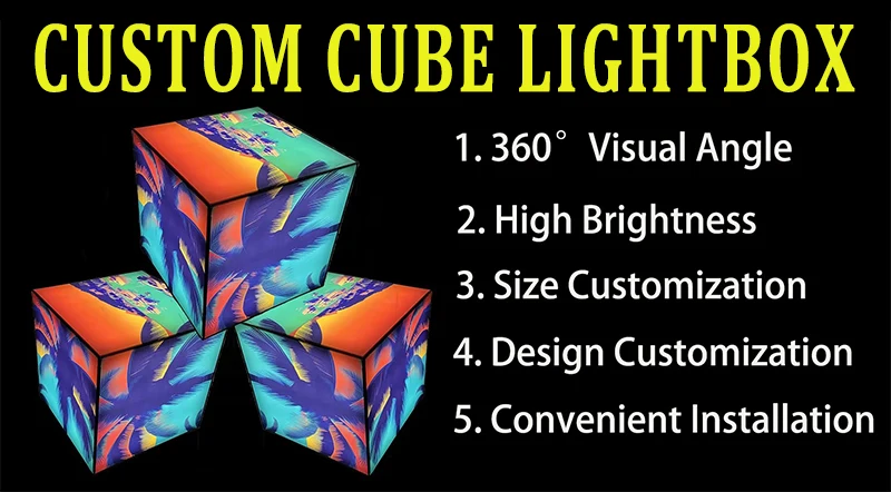 Modern Led 40X40 Cube Light Box Portable Photo Studio Cube Light Box ...