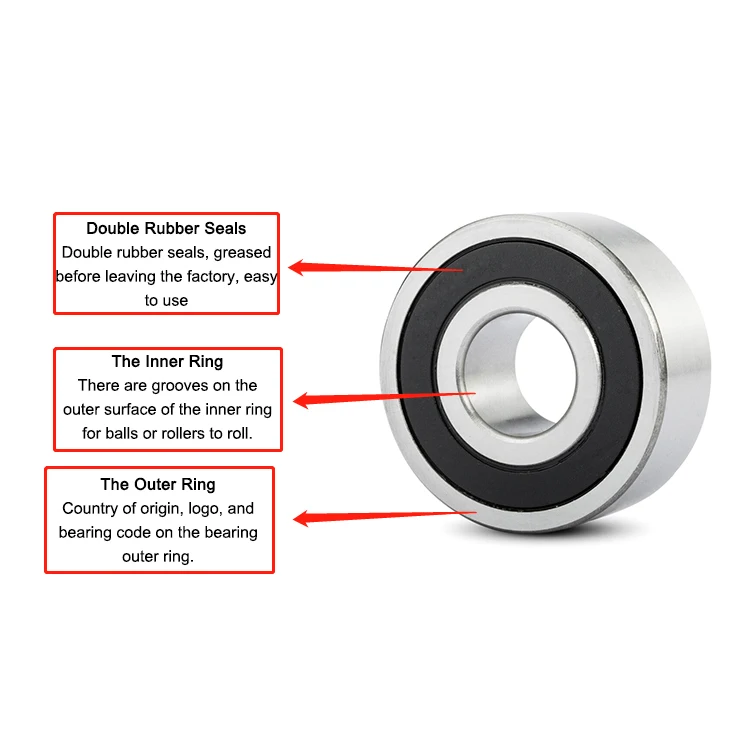 Cuscinetto A Sfera Nachi 6200-2NKE RS/2RS &ndash; Qualit&agrave; Giapponese Con Guarnizioni Senza Contatto