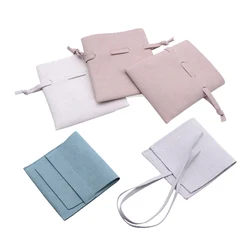 Оптовая продажа, кольцо, серьги, подвеска, браслет, ожерелье, бархатный замшевый мешочек из микрофибры для ювелирных изделий