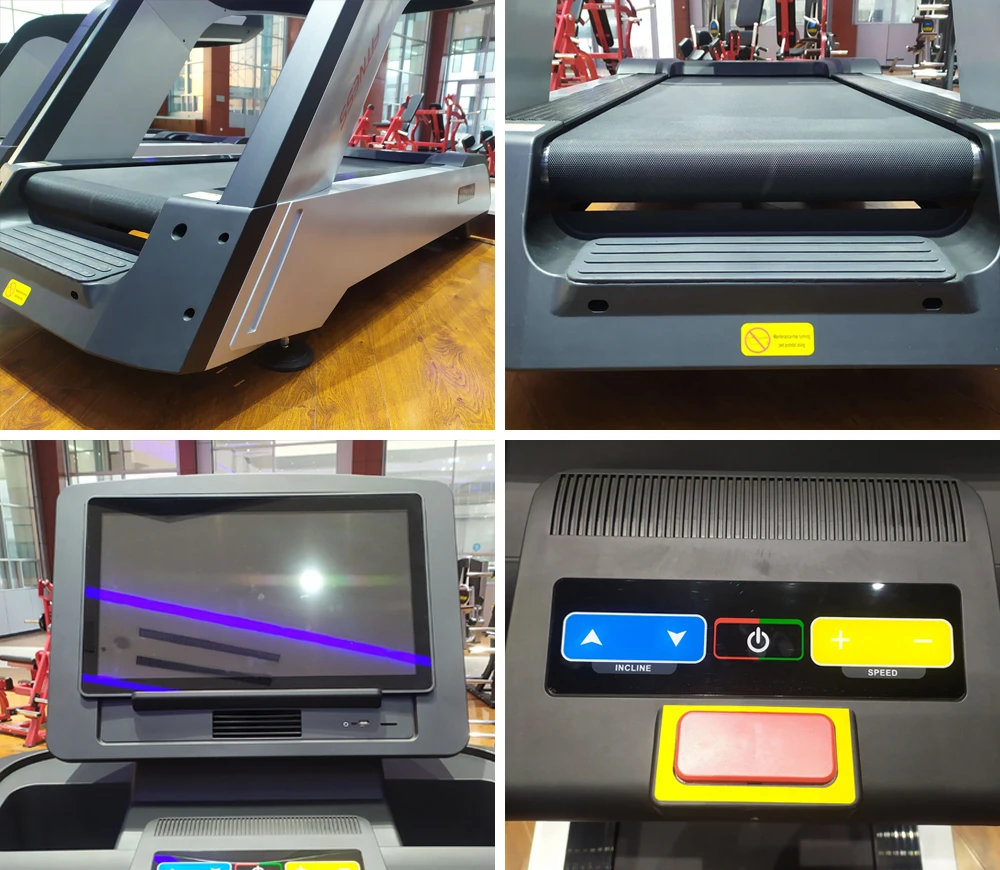 Luxury Lcd Screen Motorized Running Treadmill Machine Fitness Exercise Electric Gym Commercial