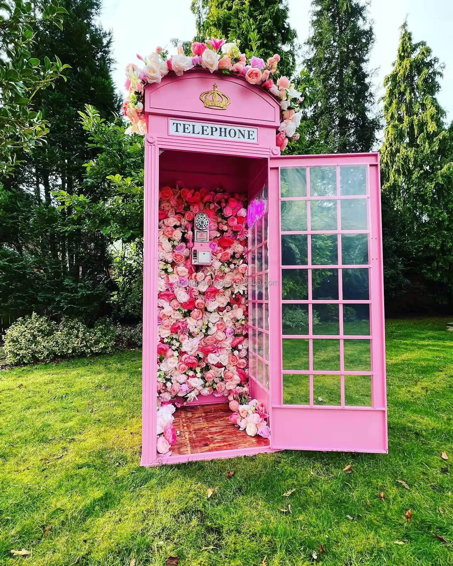 Pink Phone Booth London Retro Phone Booth Handmade Craft Wedding Decor