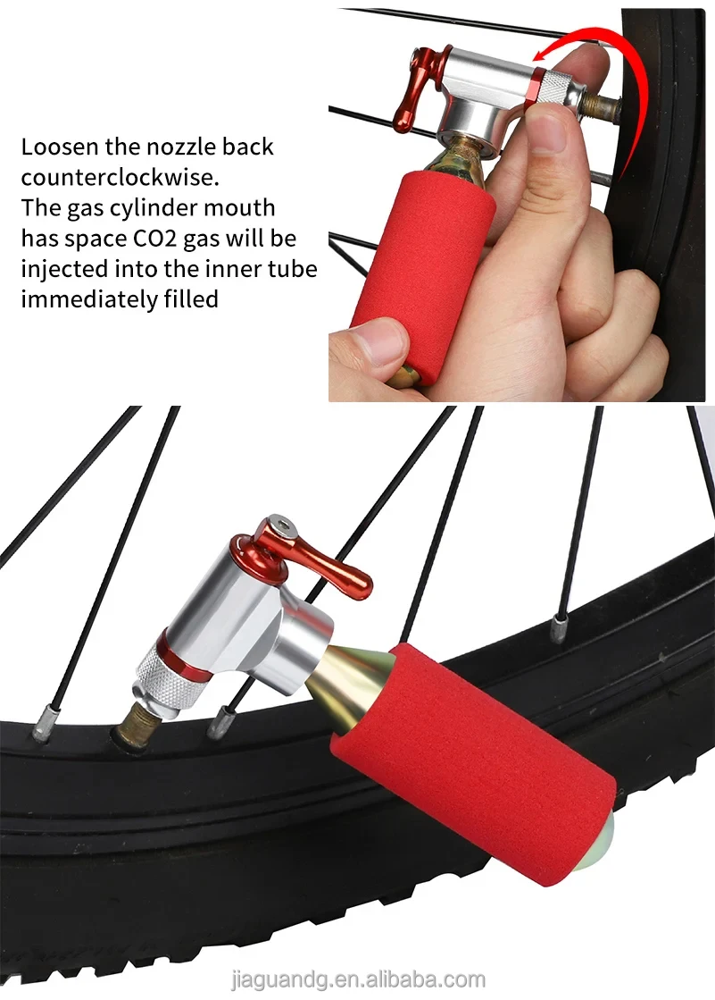 Portable 16g Cartridge Co2 Inflator Emergency Mini Bicycle Tire Pump