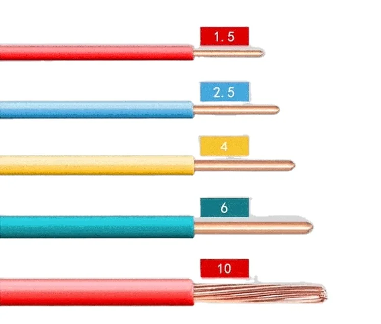 Pure copper core BV 1.5/2.5/4/6mm square single core strand hard wire flame retardant home wire custom Electric Wires