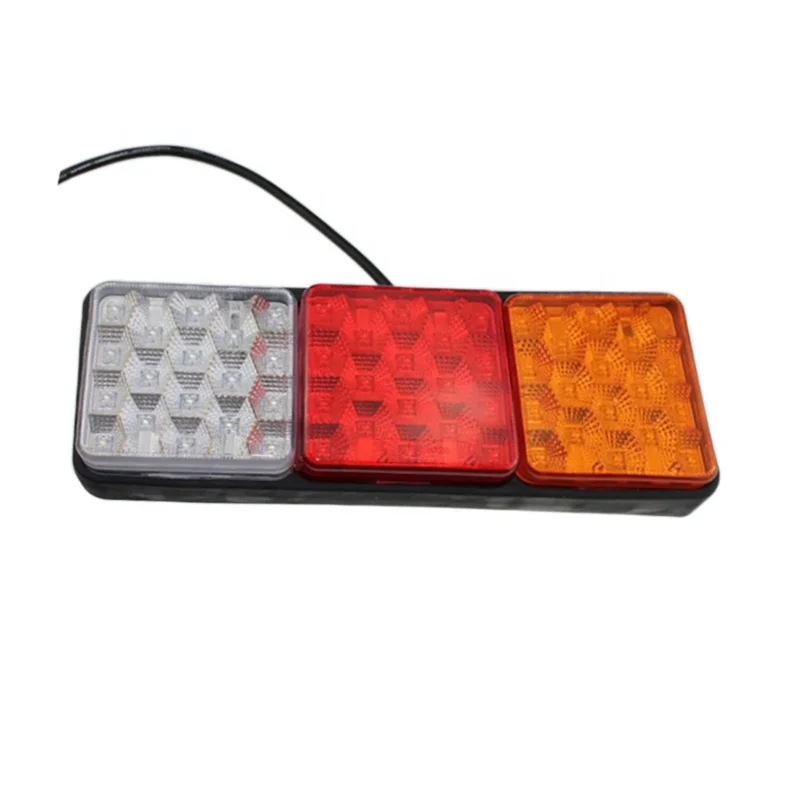2 luces LED ámbar 24V 4.4 x 3.2 LED marcador lateral de camión, base de  aluminio, luces LED rectangulares