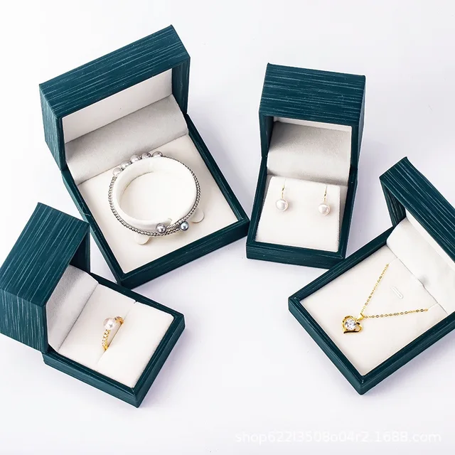 Light Luxury PU Leather Jewelry Box Cross-Border Necklace Earrings Holder Pearls Quality Jewelry Box
