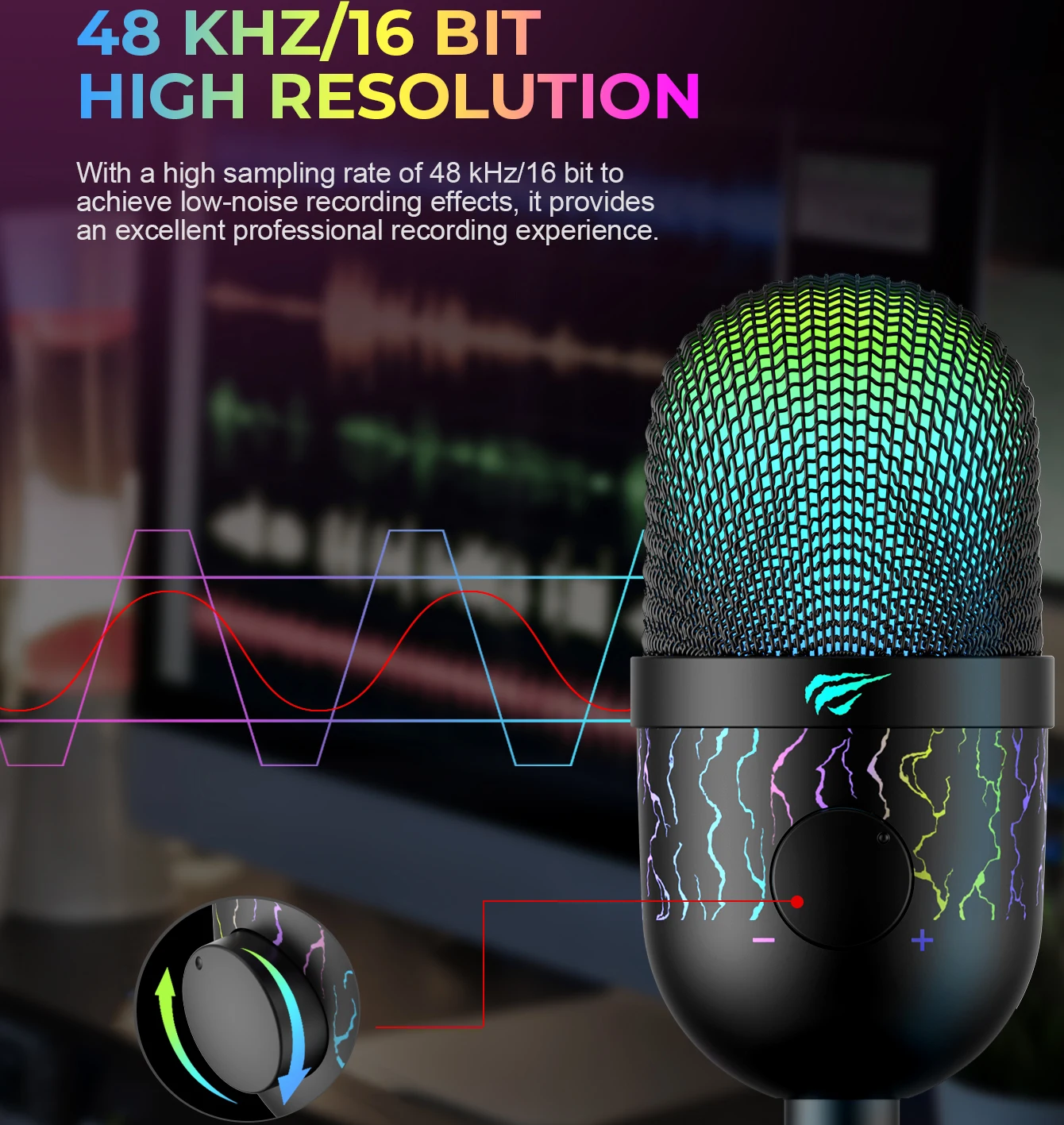 Havit GK52 Professional USB Microphone for Podcasts Gaming