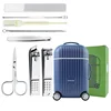 blue suitcase nail clippers 8-piece set