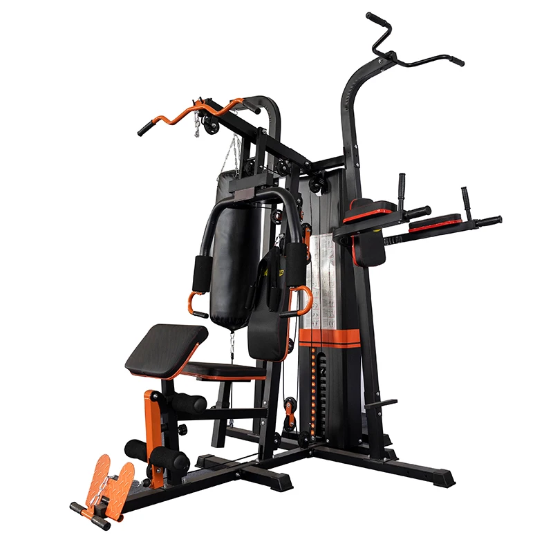 3 Stations Multifunctional Trainer Boxing Bag Combination Back Training ...