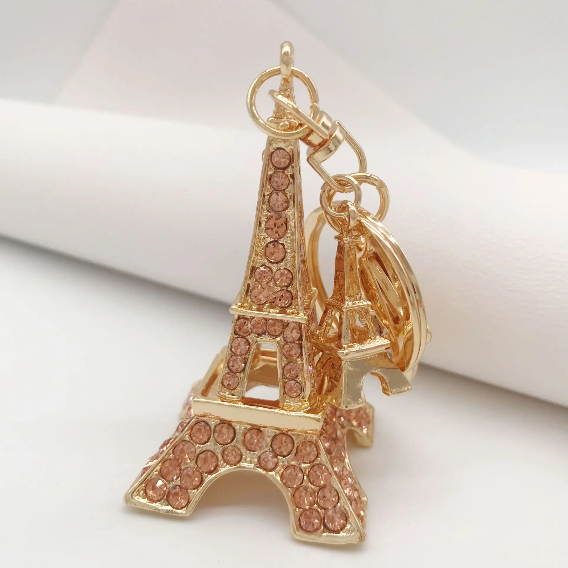 Eiffel Tower Key Chain with Charm