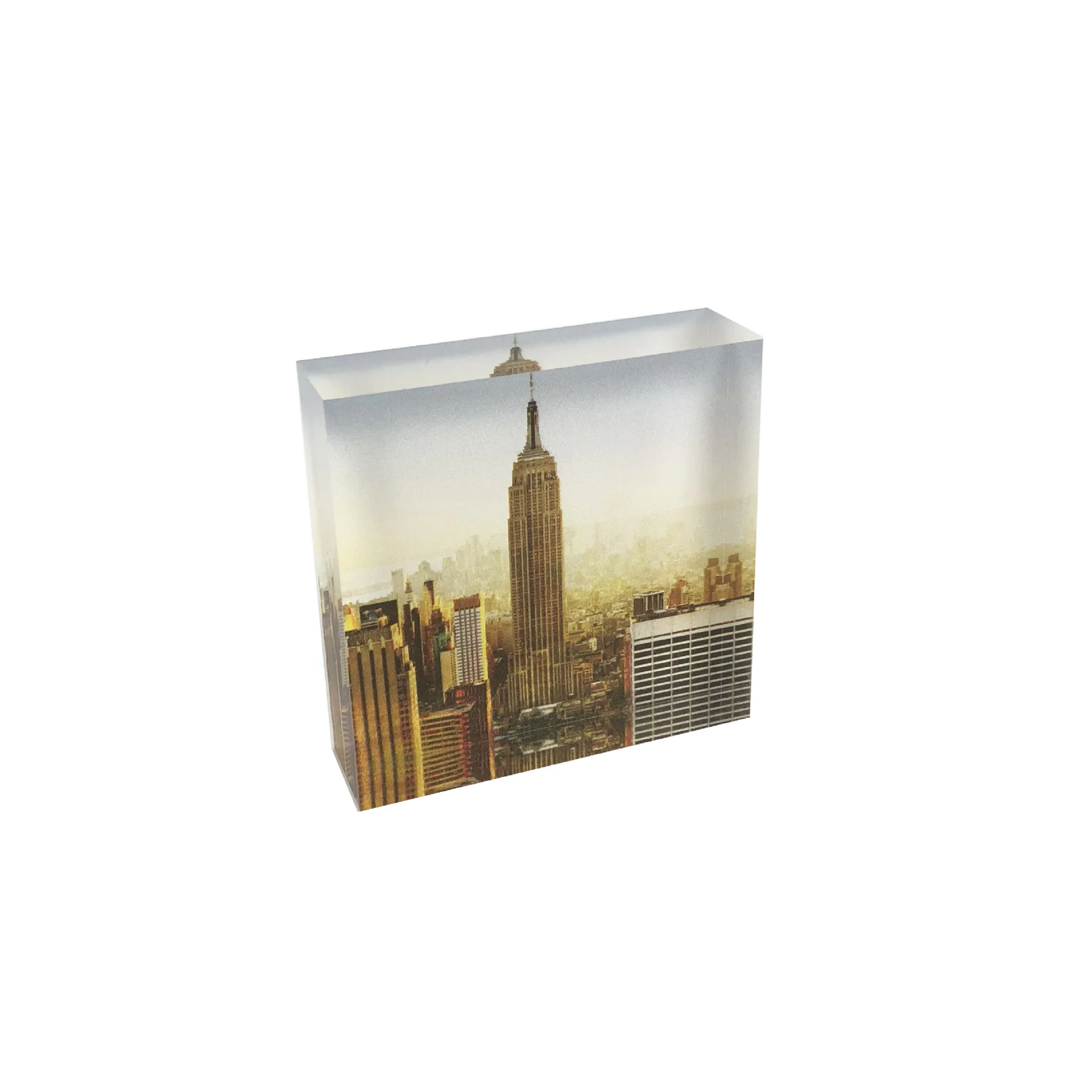 Custom Shape Plexiglass Photo Frame Acrylic Cube Frosted Clear Solid