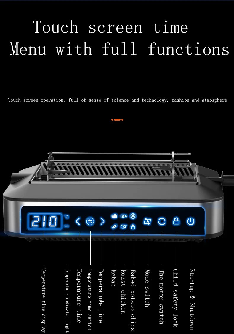 Deluxe Smokeless Tabletop Bbq,Premium Electric Barbecue Grill