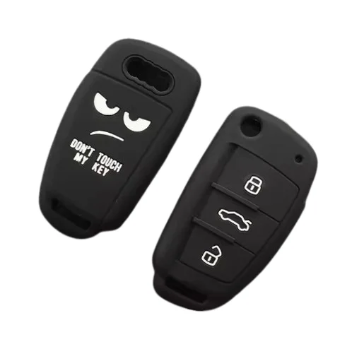 Custodia Portachiavi In TPU Blu Per Audi A1, A3, A4, A6, Q3, Q5, Q7, R8, TT, Con Telecomando A 3 Pulsanti, Antigraffio E Antiurto