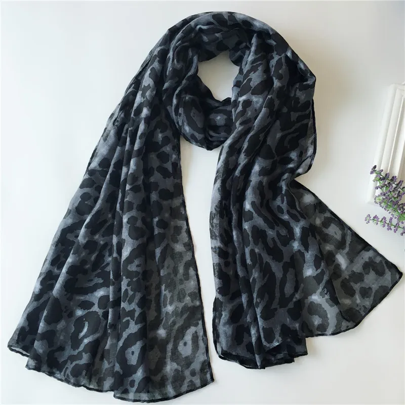 Black leopard scarf Clearance