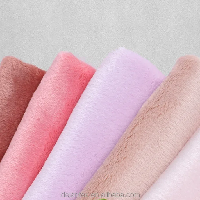 Delantex 100 Polyester 250GSM Heavy Wholesale Flannel Liso Felpa Fleece Fabric for Pajamas