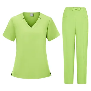 Cross-Border E-commerce Hand Washing Clothes Beauty Dental Hospital Nurse Uniforms Unisex Sweat-Absorbing Heat-Regulating