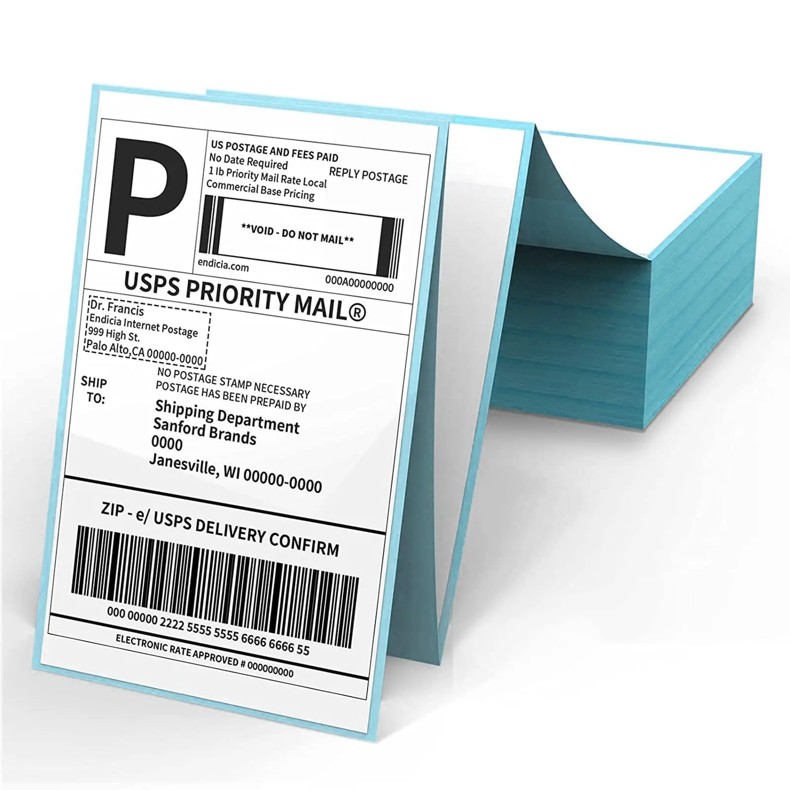 Direct 4x6 Thermal Labels Blank Shipping Thermal Label Sticker with Glossy Surface Feature Barcode Stickers Packaging