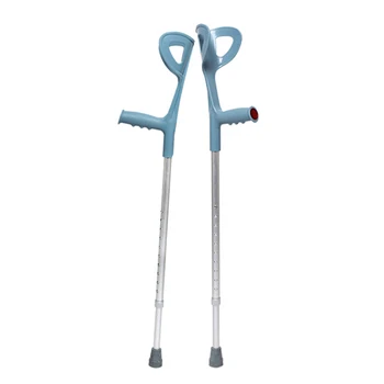 Medical Supplies Adjustable Aluminum Ergonomic Forearm Crutches Telescopic elbow crutches for handicapped
