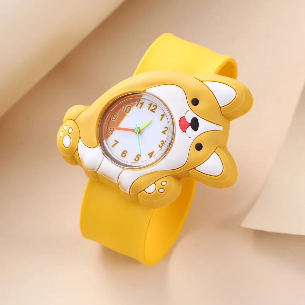 3D Animal Cartoon Silicone Kids Quartz Watch