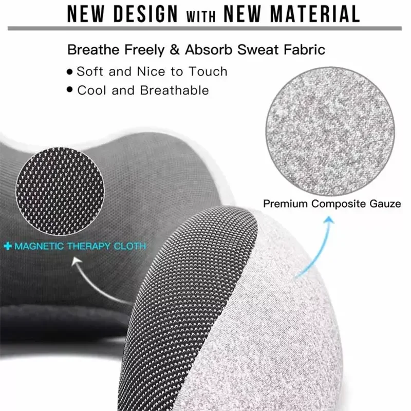 AA Custom Logo Free Sample Neck Pillow with Adjustable Clasp Memory Foam Neck Pillow Set Travel Neck Pillow Travel