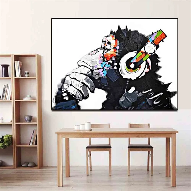 modern framed thinker black monkey famous christmas paintings