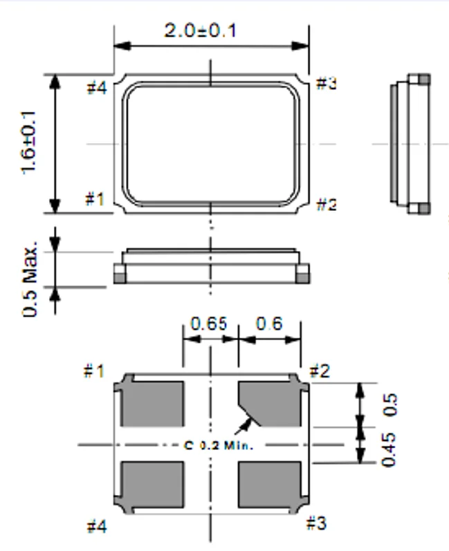 Quartz Crystal Oscillator Crystal Oscillator Tester Smd2016 Ceramic