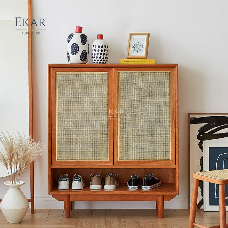 product ekar furniture modern design shoes rack muti layer home furniture wooden shoe cabinet-60