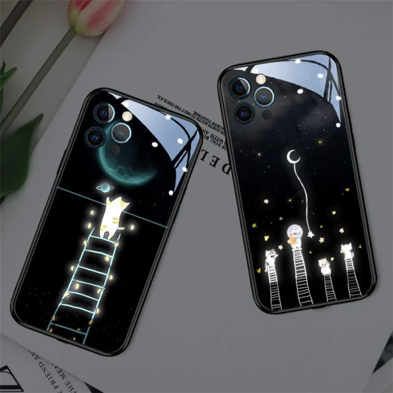 New Unique Light Up For Iphone 13 Case Led Mobile Lightning Flash