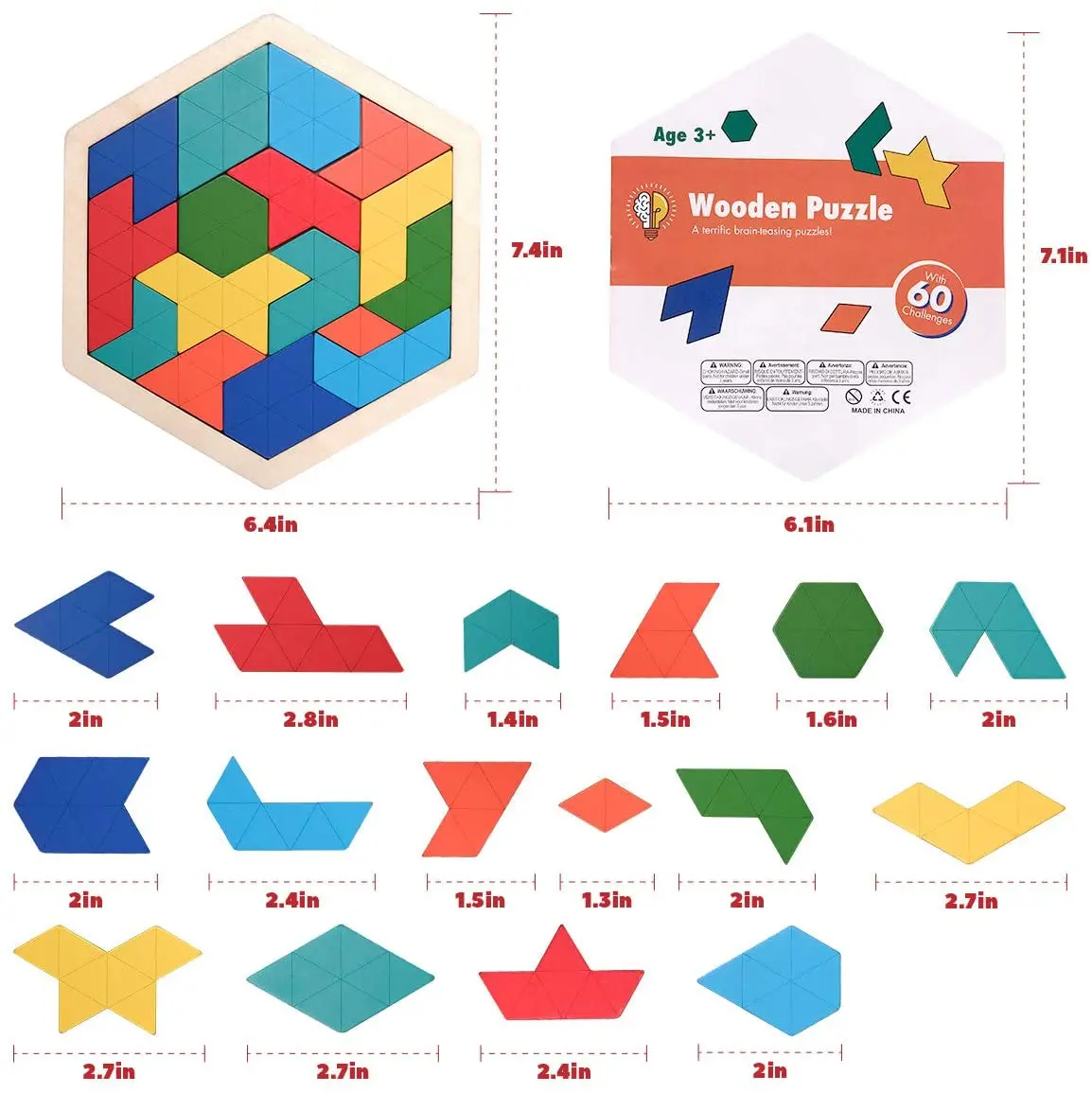 Puzzle Shape, Simplex Brinquedos Puzzles madeira madeira