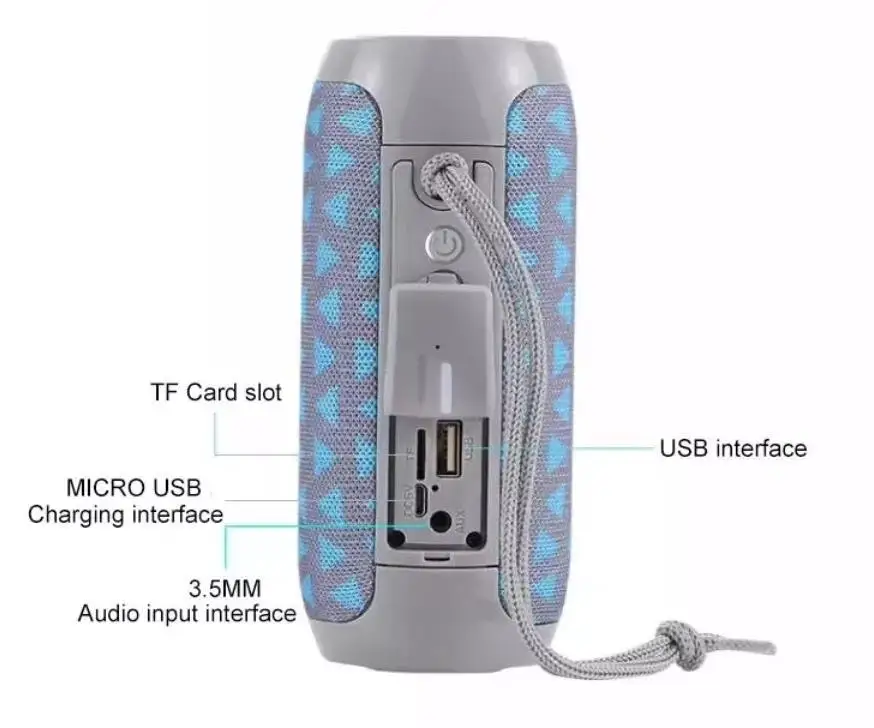 2020 Mini Portable Wireless 117 Speaker Bass Waterproof Outdoor BTMobile Music Tg 117 Speaker With Fm Radio - ANKUX.COM