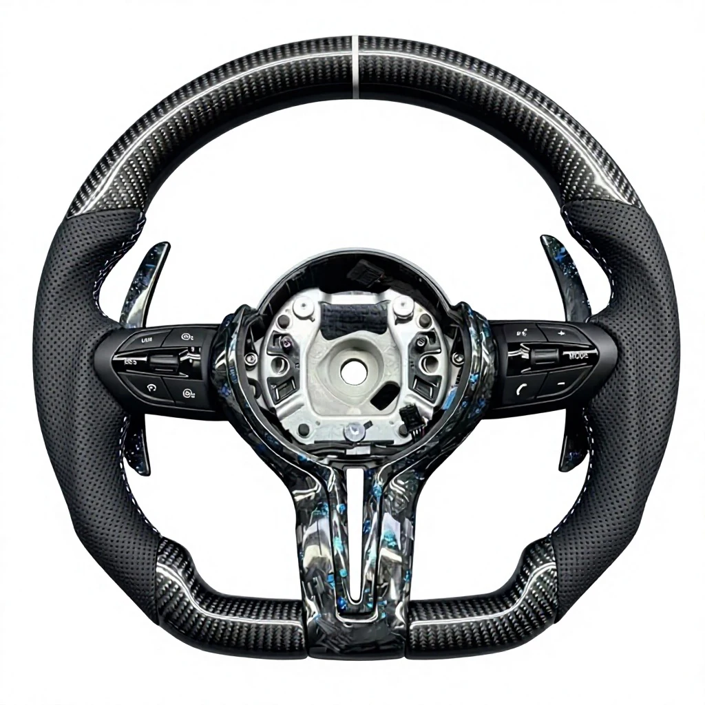 carbon-fiber-flat-bottom-led-steering-wheel-bmw-series-x-m-1