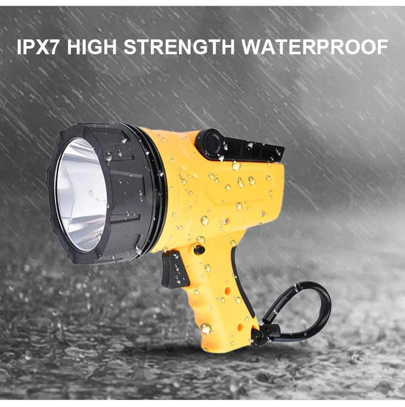 Ipx4 водонепроницаемый высокомощный портативный ручной уличный ручной перезаряжаемый аккумулятор для кемпинга фонарь для поиска на продажу